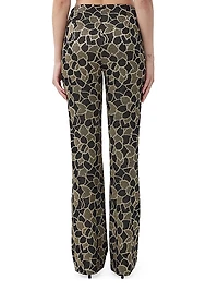 Jacoba Floral Knit Jacquard Straight Pants