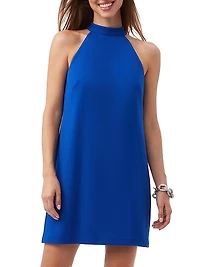 Tapa Crepe Sleeveless Shift Minidress