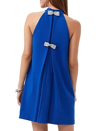 Tapa Crepe Sleeveless Shift Minidress