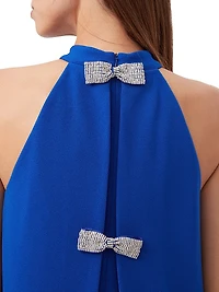 Tapa Crepe Sleeveless Shift Minidress