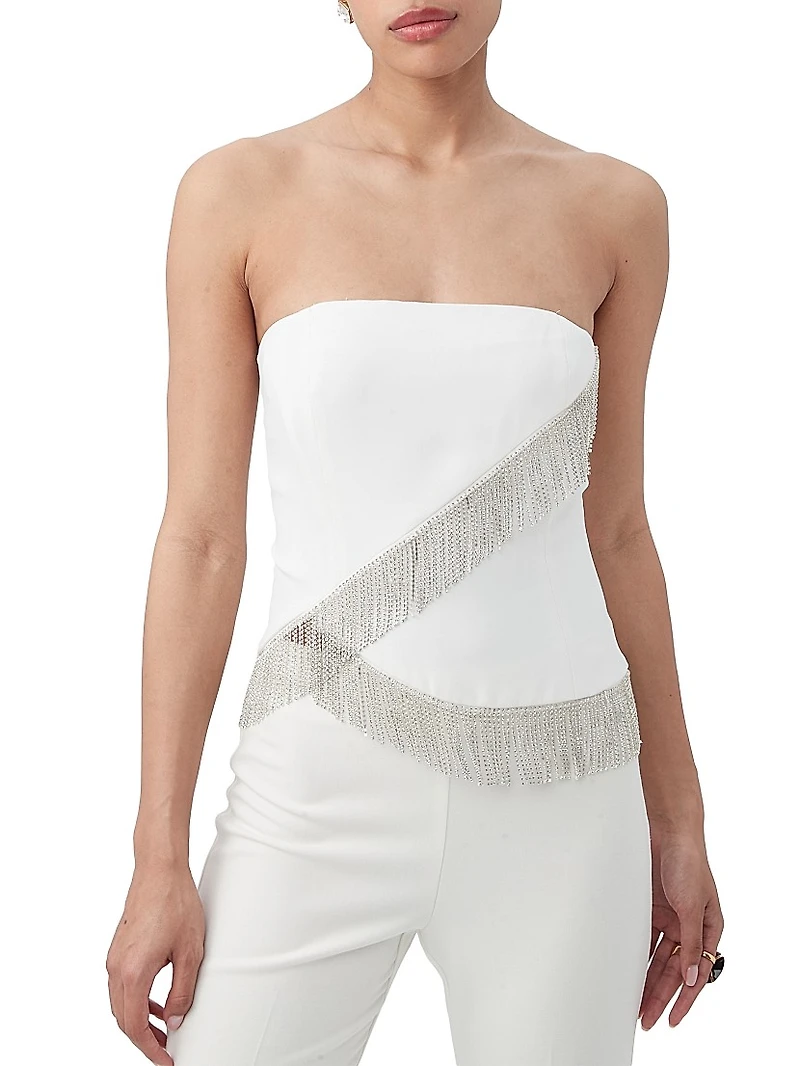 Aeris Asymmetric Fringe Top