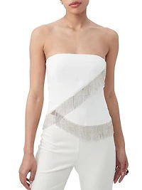 Aeris Asymmetric Fringe Top