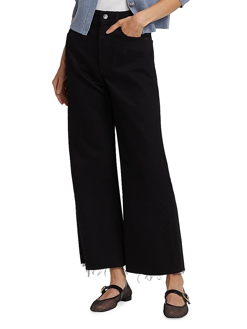 Taylor Denim Crop Wide-Leg Jeans