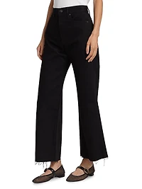 Taylor Denim Crop Wide-Leg Jeans