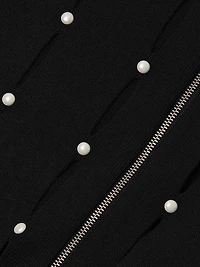 Plus Embellished Cut-Out Zip-Up Jacket