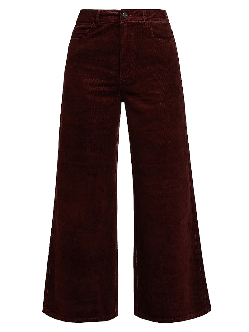 Harper Cotton-Blend Corduroy Crop Pants