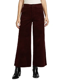 Harper Cotton-Blend Corduroy Crop Pants