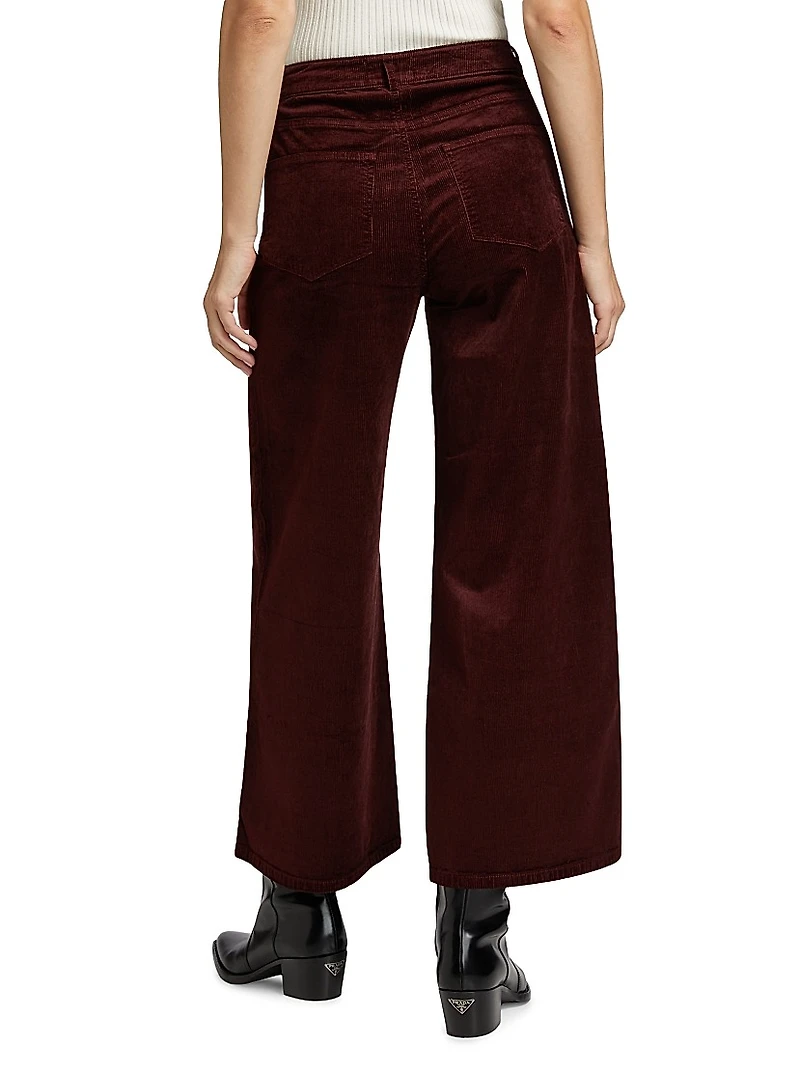 Harper Cotton-Blend Corduroy Crop Pants