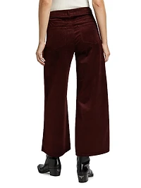 Harper Cotton-Blend Corduroy Crop Pants