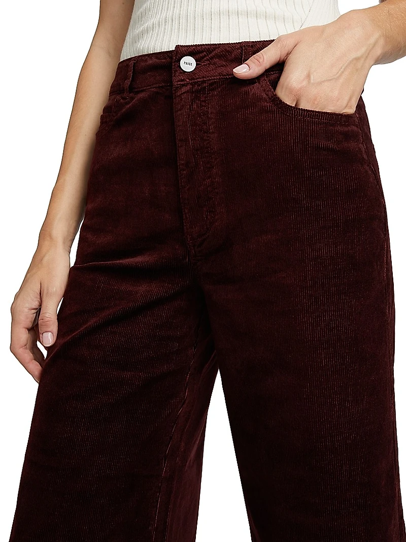Harper Cotton-Blend Corduroy Crop Pants