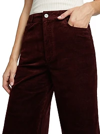 Harper Cotton-Blend Corduroy Crop Pants