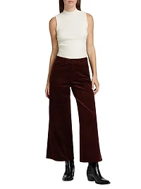 Harper Cotton-Blend Corduroy Crop Pants