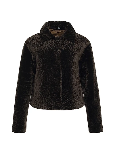 Textured Shearling Lamb Jacket