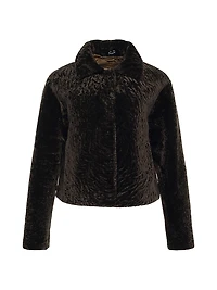 Textured Shearling Lamb Jacket