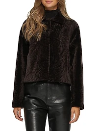 Textured Shearling Lamb Jacket