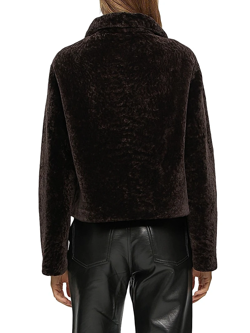 Textured Shearling Lamb Jacket