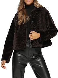 Textured Shearling Lamb Jacket