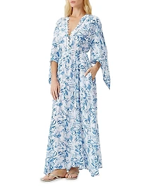 Edith Botanical Maxi Caftan