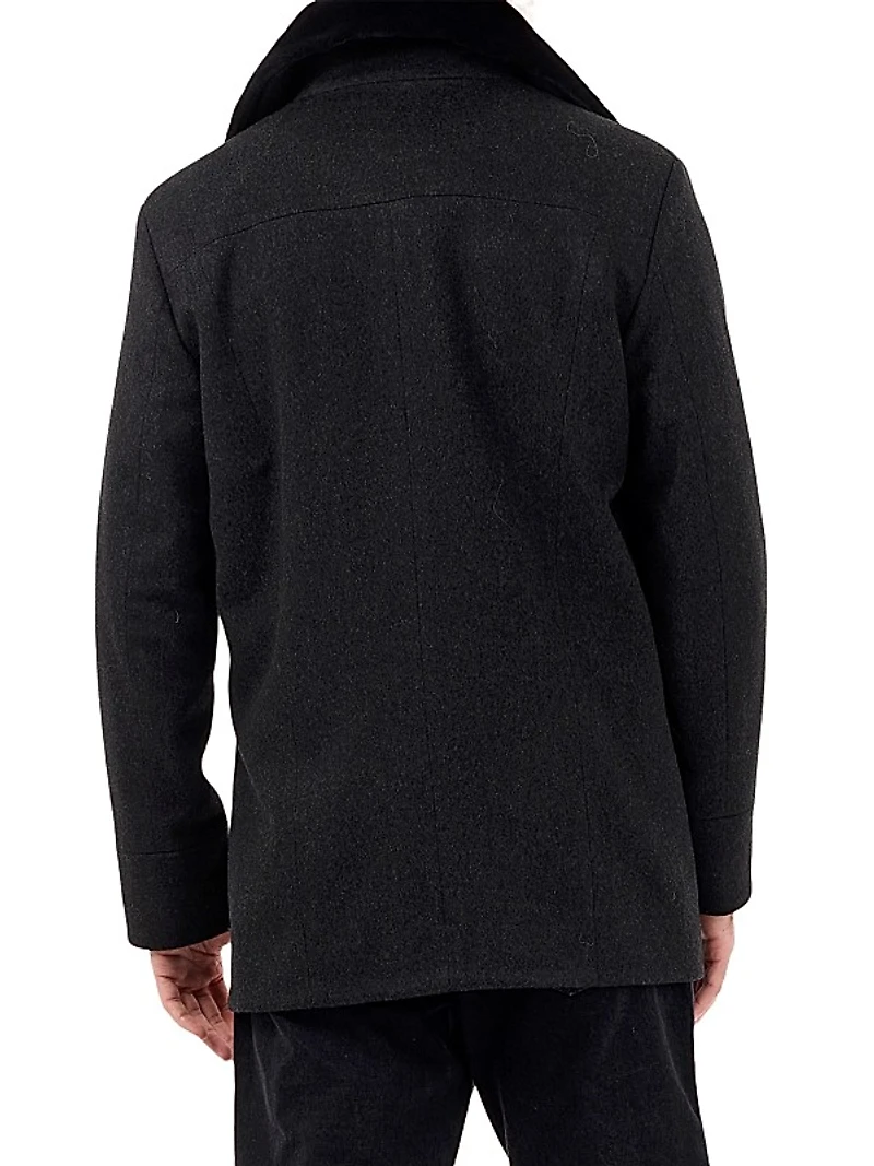 Men's Loro Piana Stroller Jacket with Select Shearling Lamb Collar
