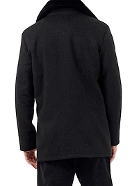 Men's Loro Piana Stroller Jacket with Select Shearling Lamb Collar