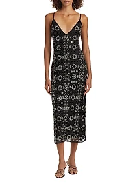 Lauriane Embellished Midi-Dress