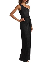 Elaine One-Shoulder Gown