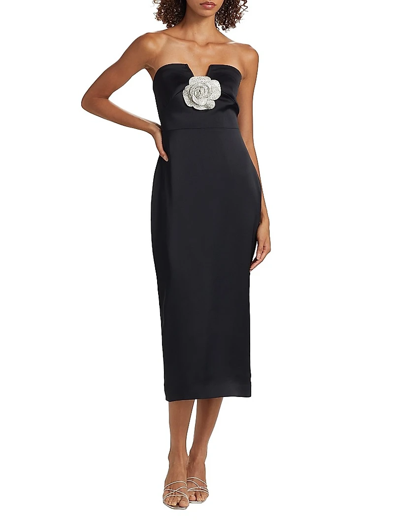 Denisa Strapless Midi-Dress