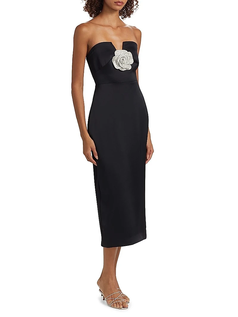 Denisa Strapless Midi-Dress