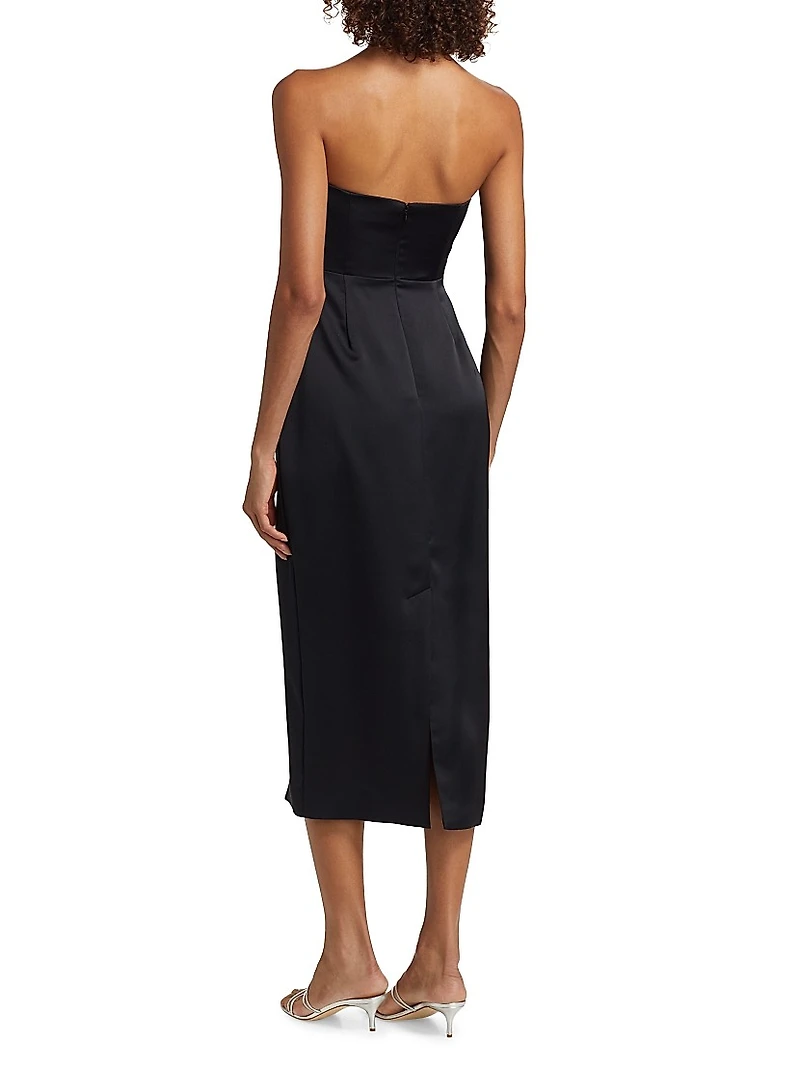 Denisa Strapless Midi-Dress