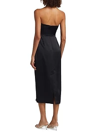 Denisa Strapless Midi-Dress
