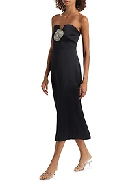 Denisa Strapless Midi-Dress