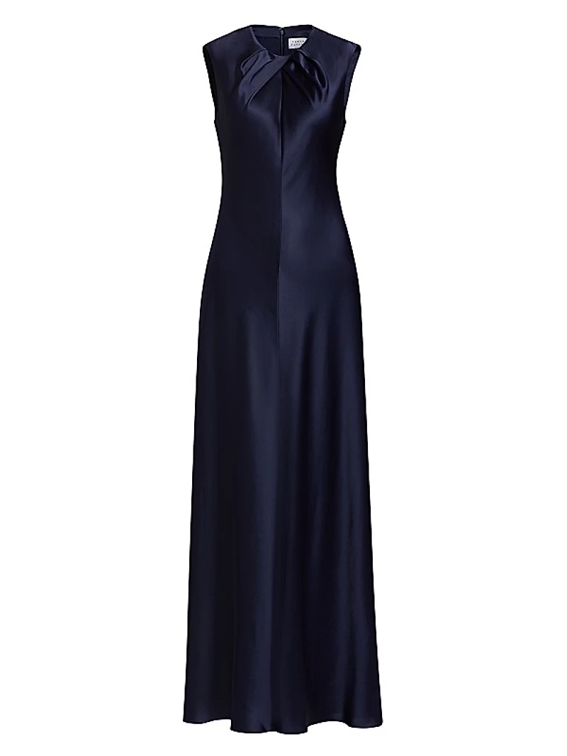 Emily Satin Sleeveless Maxi Dress
