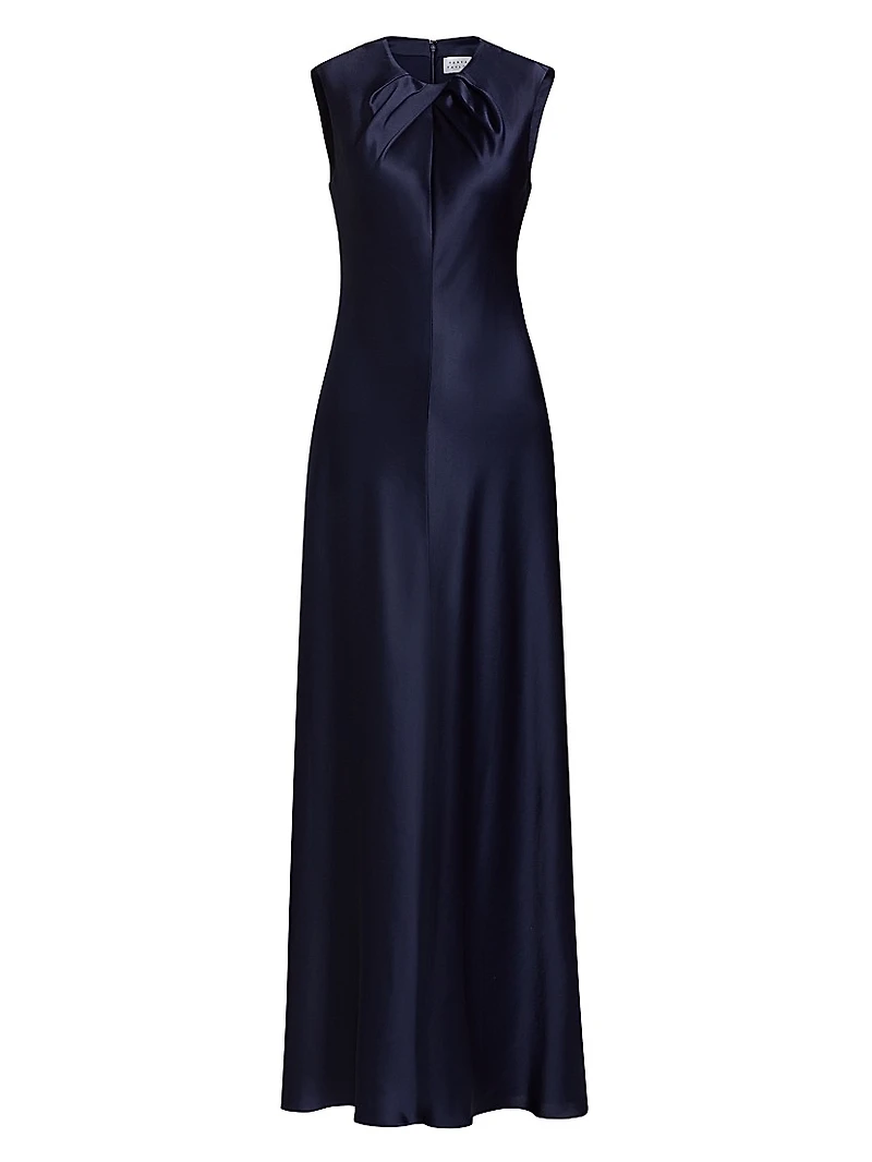 Emily Satin Sleeveless Maxi Dress