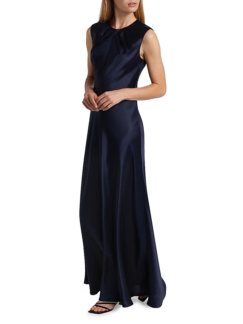 Emily Satin Sleeveless Maxi Dress