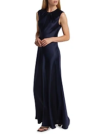 Emily Satin Sleeveless Maxi Dress
