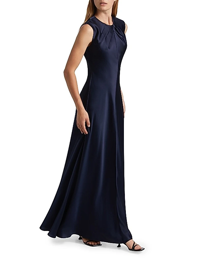 Emily Satin Sleeveless Maxi Dress