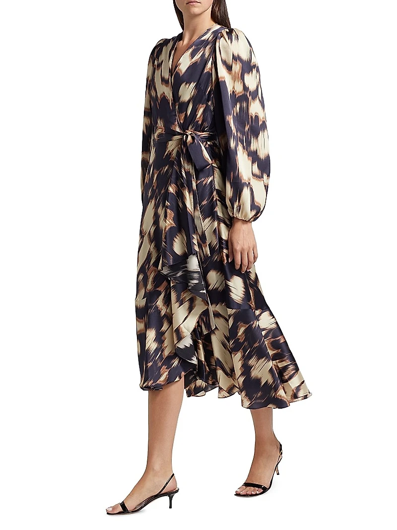 Blaire Tie-Waist Printed Dress