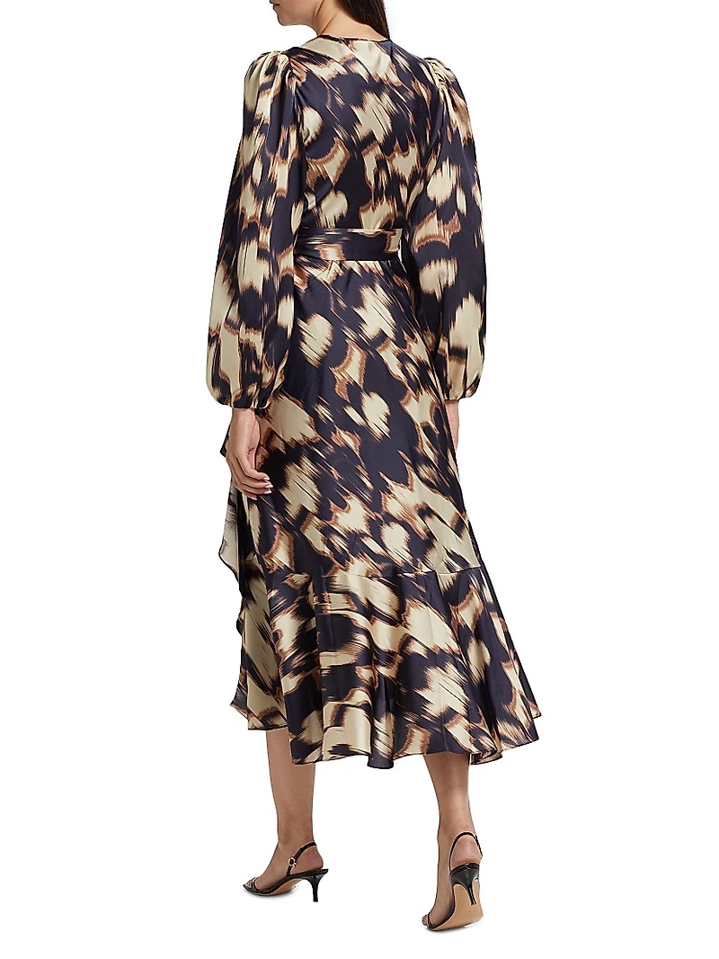 Blaire Tie-Waist Printed Dress