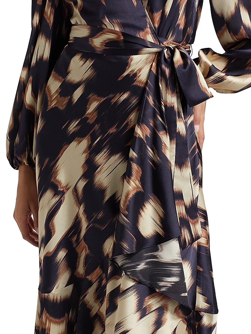 Blaire Tie-Waist Printed Dress