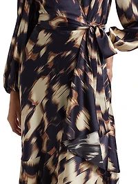 Blaire Tie-Waist Printed Dress