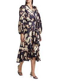 Blaire Tie-Waist Printed Dress