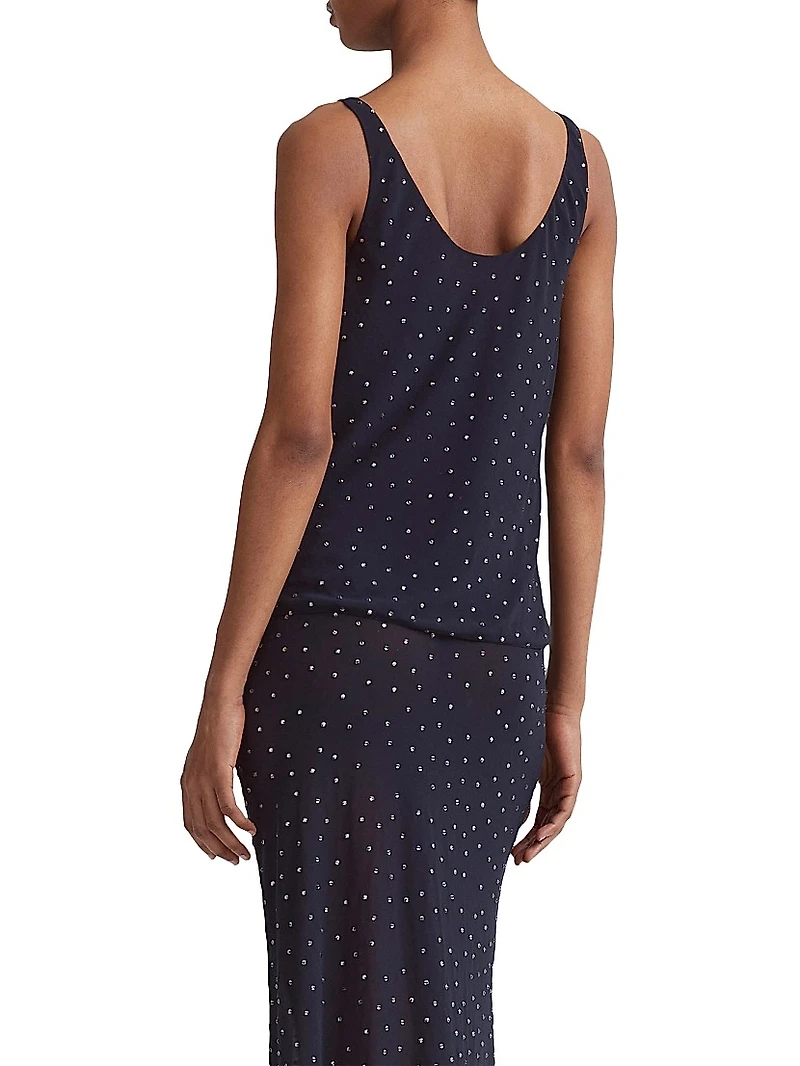 Leitzel Embellished Sleeveless Top