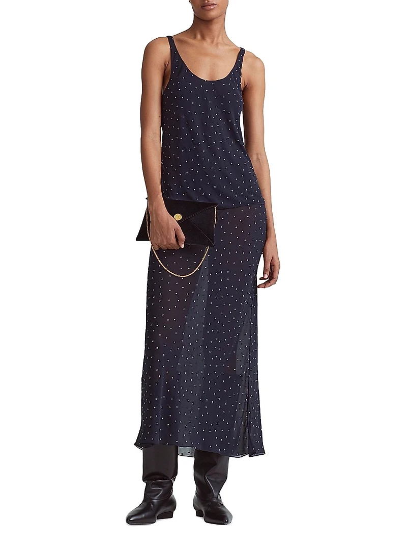 Leitzel Embellished Sleeveless Top