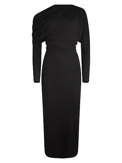 Kasos Cashmere Off-The-Shoulder Maxi Dress