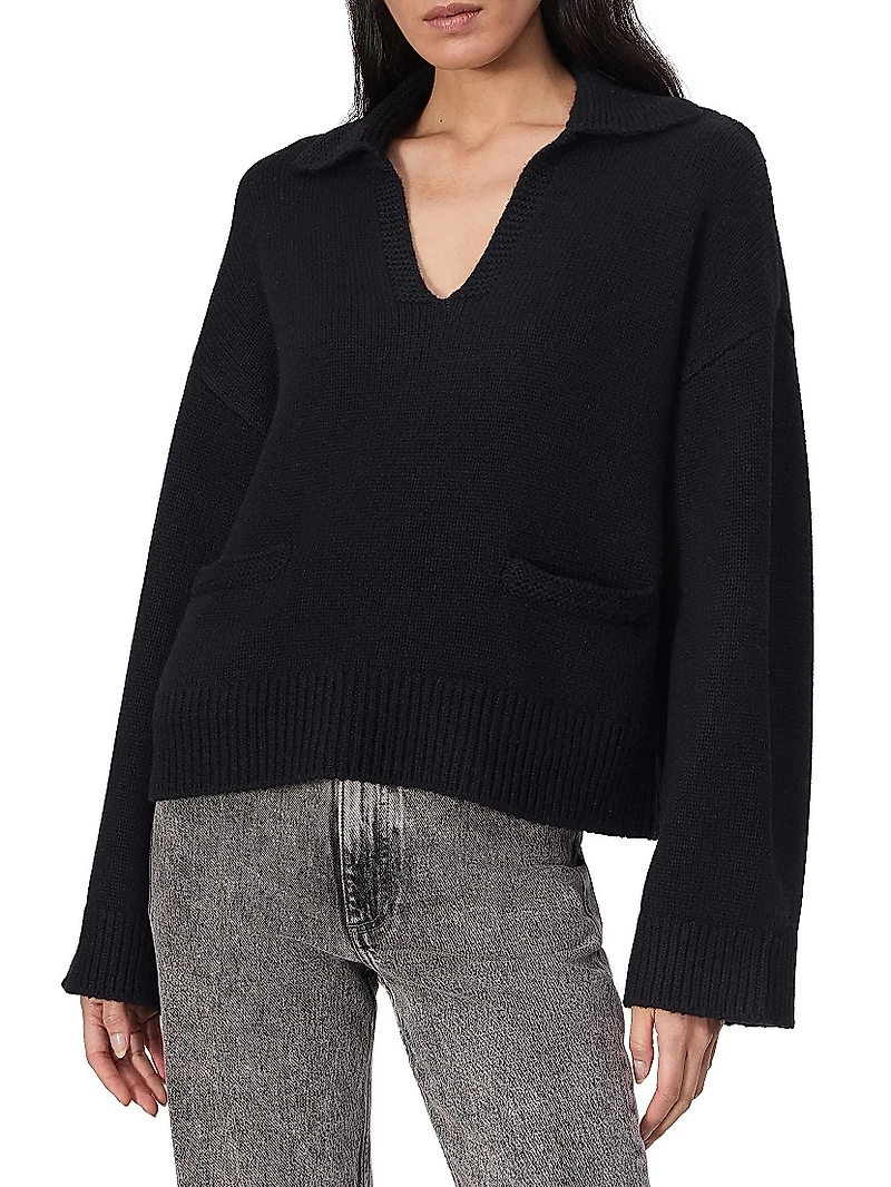 Danica Wool & Cashmere Polo Sweater