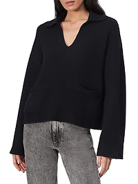Danica Wool & Cashmere Polo Sweater