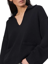 Danica Wool & Cashmere Polo Sweater