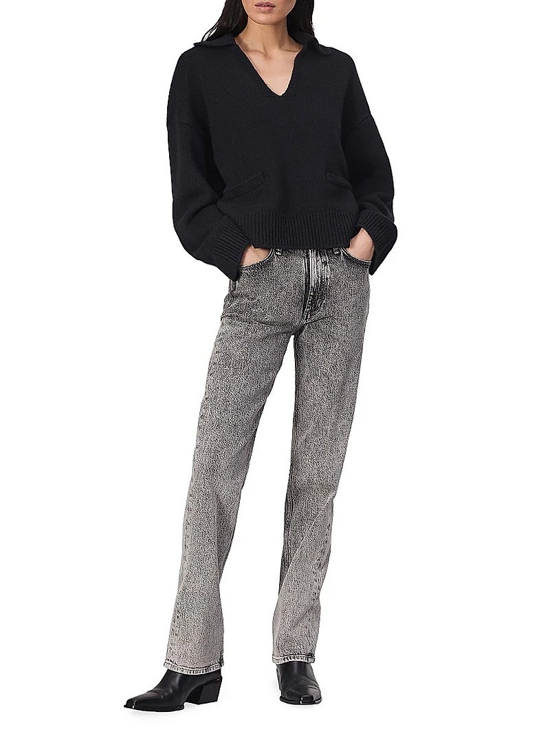 Danica Wool & Cashmere Polo Sweater