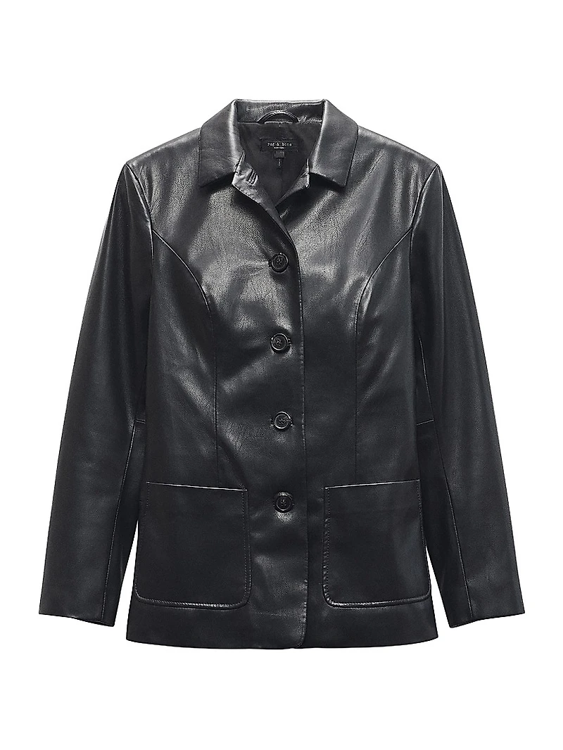 Drew Faux Leather Blazer