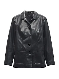 Drew Faux Leather Blazer